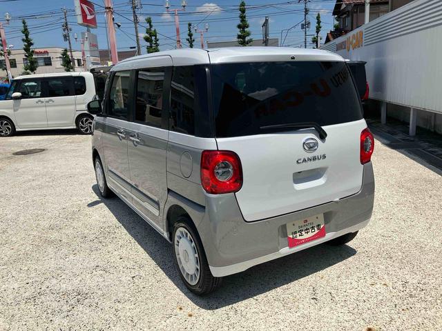 ムーヴキャンバスストライプスＧ　バックカメラ　運転席・助手席シートヒーター保証　新車保証・まごころ保証　１年間・走行距離無制限付き（東京都）の中古車