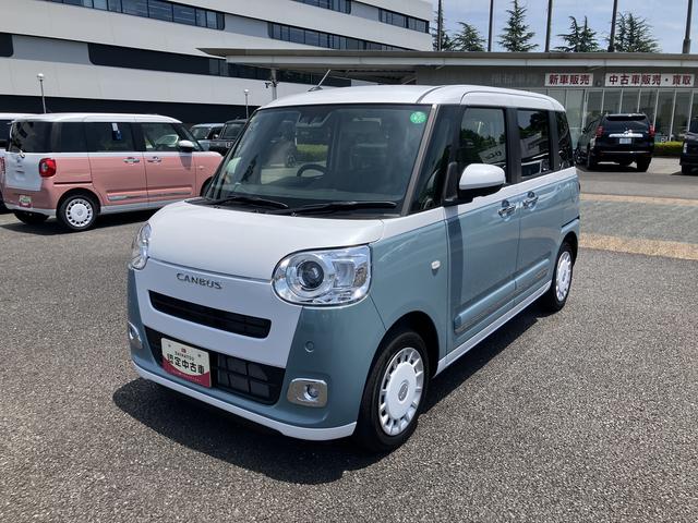 ムーヴキャンバスストライプスＧ　前席シートヒーター　パノラマ対応カメラ保証　新車保証・まごころ保証　１年間・走行距離無制限付き（東京都）の中古車