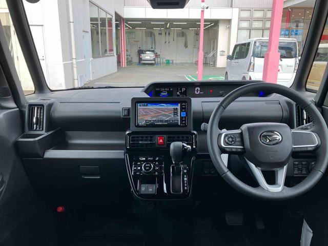 タントカスタムＲＳ　７インチ純正ナビゲーション搭載！保証　新車保証・まごころ保証　１年間・走行距離無制限付き・　走行距離２，２７１ｋｍ　・７インチ純正ナビゲーション　パノラマモニター　両側電動スライドドア　１５インチアルミホイール　ＬＥＤヘッドライト（東京都）の中古車