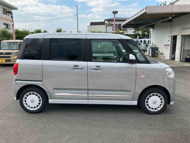 ムーヴキャンバスストライプスＧ　パノラマモニター標準装備！保証　新車保証・まごころ保証　１年間・走行距離無制限付き　走行距離１，４０５ｋｍ　ＣＤチューナー　パノラマモニター　両側電動スライドドア　シートヒーター　オートライト　ＬＥＤヘッドライト　スマートキー（東京都）の中古車