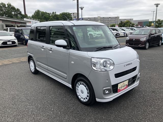 ムーヴキャンバスストライプスＧ　ＣＤステレオ　前席シートヒーター　キーフリー保証　新車保証・まごころ保証　１年間・走行距離無制限付き（東京都）の中古車