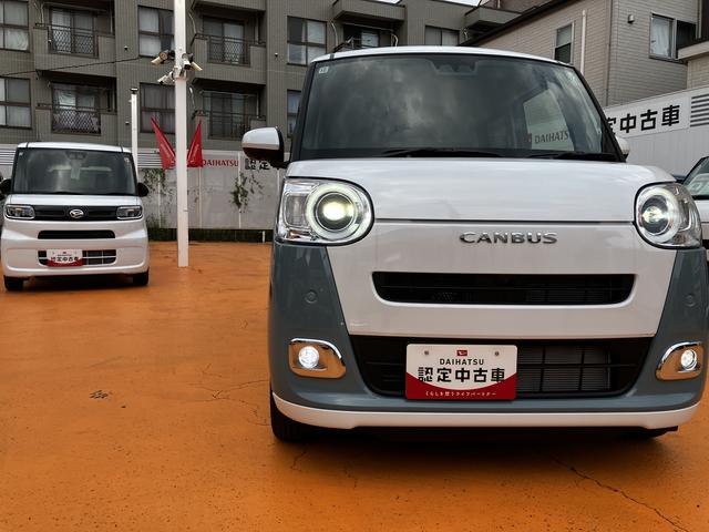 ムーヴキャンバスストライプスＧ　７インチナビ　パノラマモニター　シートヒータ保証　新車保証・まごころ保証　１年間・走行距離無制限付き（東京都）の中古車