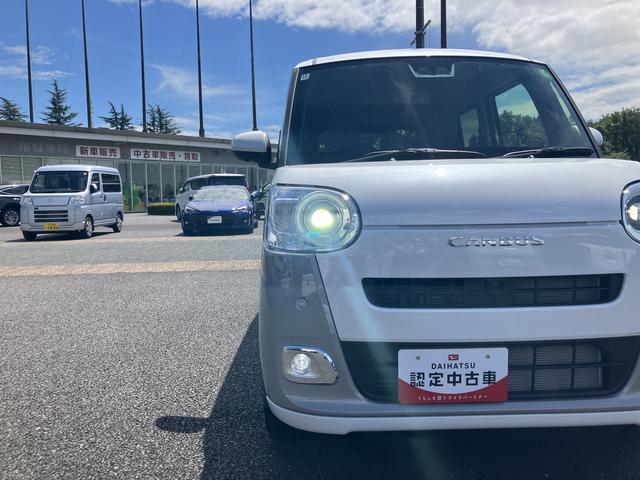 ムーヴキャンバスストライプスＧ　ＣＤステレオ　パノラマモニター　キーフリー保証１年間距離無制限付き　電動パーキングブレーキ　ＬＥＤヘッドランプ　ＬＥＤフォグランプ　前席シートヒーター　ホッとカップホルダー　ＵＳＢ電源ソケット　オートライト　両側電動スライドドア（東京都）の中古車