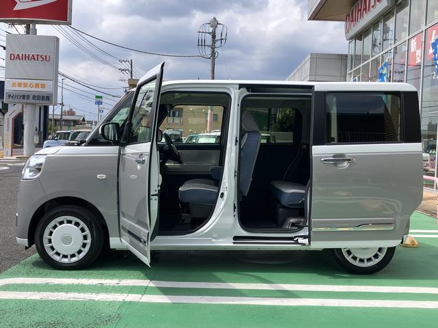 ムーヴキャンバスストライプスＧ　両側電動スライドドア　ＬＥＤヘッドランプ保証　新車保証・まごころ保証　１年間・走行距離無制限付き　ＬＥＤヘッドランプ　ＬＥＤフォグランプ　キーフリーシステム　前席シートヒーター　電動パーキングブレーキ　オートライト　オートエアコン（東京都）の中古車