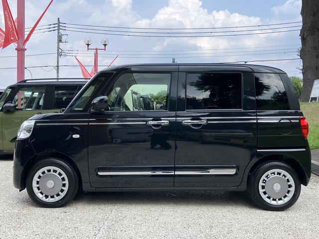ムーヴキャンバスセオリーＧ　両側電動スライドドア　キーフリーシステム保証　新車保証・まごころ保証　１年間・走行距離無制限付き　両側電動スライドドア　ＬＥＤヘッドランプ　ＬＥＤフォグランプ　キーフリーシステム　電動パーキングブレーキ　前席シートヒーター（東京都）の中古車