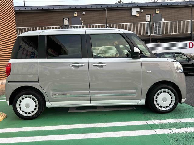 ムーヴキャンバスストライプスGターボ シートヒーター クルーズコントロール保証 新車保証・まごころ保証 1年間・走行距離無制限付き 前席シートヒーター 電動パーキングブレーキ キーフリーシステム LEDフォグランプ LEDヘッドランプ コーナーセンサー(東京都)の中古車