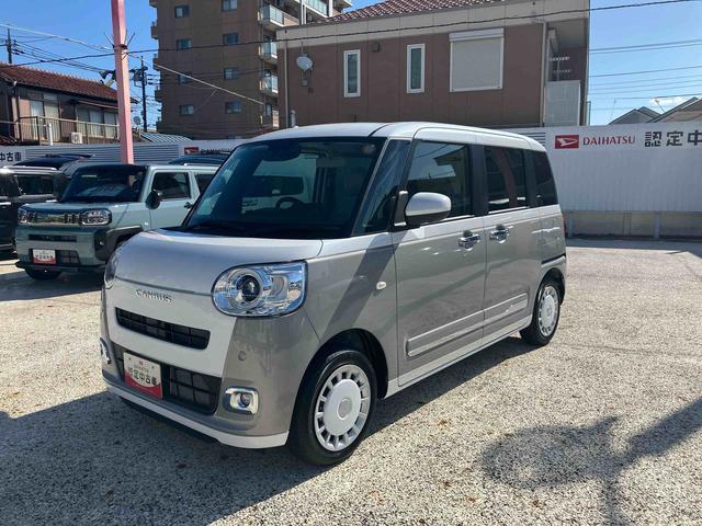 ムーヴキャンバスストライプスＧ　前席シートヒーター　両側電動スライドドア保証　新車保証・まごころ保証　１年間・走行距離無制限付き　前席シートヒーター　キーフリーシステム　電動パーキングブレーキ　両側電動スライドドア　コーナーセンサー（東京都）の中古車