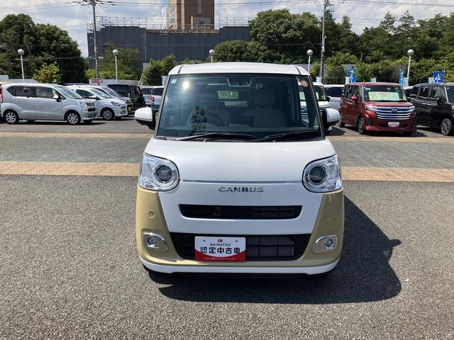 ムーヴキャンバスストライプスＧ　ＣＤステレオ　パノラマモニター　オートライト保証１年間距離無制限付き　電動パーキングブレーキ　ＬＥＤヘッドランプ　ＬＥＤフォグランプ　前席シートヒーター　ホッとカップホルダー　ＵＳＢ電源ソケット　オートライト　両側電動スライドドア（東京都）の中古車