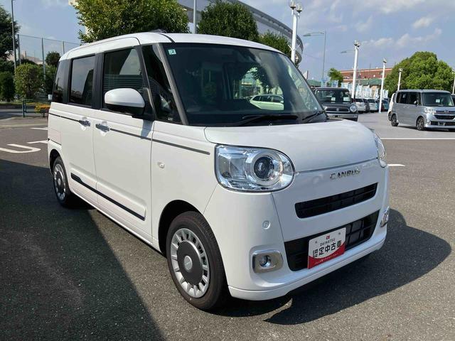 ムーヴキャンバスセオリーＧ　ＬＥＤヘッドランプ　シートヒーターパノラマモニター対応カメラ　両席シートヒーター　電動パーキングブレーキ　ＬＥＤヘッドランプ　ＬＥＤフォグランプ　６コーナーセンサー　両側電動スライドドア　置きラクボックス　ホッとカップホルダー（東京都）の中古車