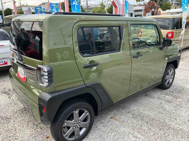 タフトＧターボ　ダーククロムベンチャー　クルーズコントロール保証　新車保証・まごころ保証　１年間・走行距離無制限付き　アダプティブクルーズコントロール　ＬＥＤヘッドランプ　ＬＥＤフォグランプ　前席シートヒーター　電動パーキングブレーキ　スカイフィールトップ（東京都）の中古車