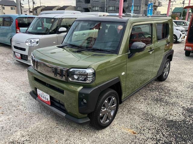 タフトＧターボ　ダーククロムベンチャー　クルーズコントロール保証　新車保証・まごころ保証　１年間・走行距離無制限付き　アダプティブクルーズコントロール　ＬＥＤヘッドランプ　ＬＥＤフォグランプ　前席シートヒーター　電動パーキングブレーキ　スカイフィールトップ（東京都）の中古車