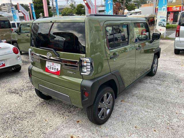 タフトＧターボ　ダーククロムベンチャー　クルーズコントロール保証　新車保証・まごころ保証　１年間・走行距離無制限付き　アダプティブクルーズコントロール　ＬＥＤヘッドランプ　ＬＥＤフォグランプ　前席シートヒーター　電動パーキングブレーキ　スカイフィールトップ（東京都）の中古車