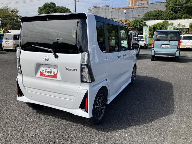 タントカスタムＲＳ　　７インチナビゲーション　パノラマモニター保証１年間距離無制限付き　両側電動スライドドア　ＬＥＤフォグランプ　ＬＥＤヘッドランプ　前席シートヒーター　電動パーキングブレーキ　全方位カメラ　シートバックテーブル　オートライト（東京都）の中古車