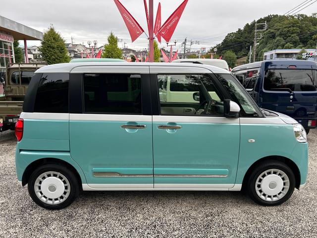 ムーヴキャンバスストライプスG 前席シートヒーター 電動パーキングブレーキ保証 新車保証・まごころ保証 1年間・走行距離無制限付き 前席シートヒーター キーフリーシステム 電動パーキングブレーキ LEDヘッドランプ LEDフォグランプ コーナーセンサー(東京都)の中古車