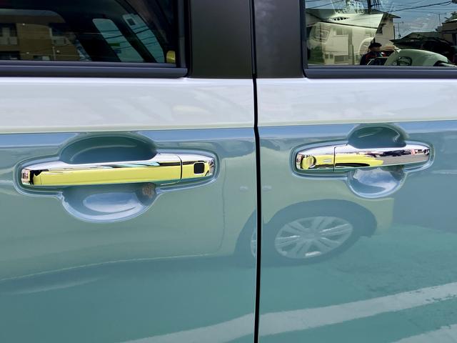 ムーヴキャンバスストライプスＧ　前席シートヒーター　キーフリーシステム保証　新車保証・まごころ保証　１年間・走行距離無制限付き　前席シートヒーター　電動パーキングブレーキ　キーフリーシステム　コーナーセンサー　ホッとカップホルダー　両側電動スライドドア（東京都）の中古車