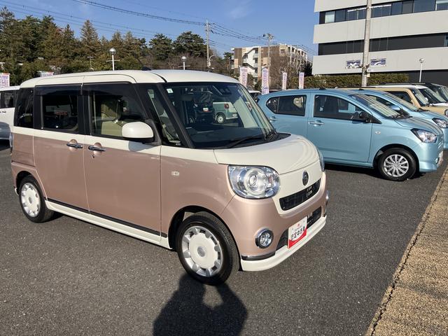 ムーヴキャンバスＧメイクアップリミテッド　ＳＡIII　７インチナビ　ＥＴＣ保証　まごころ保証　１年間・走行距離無制限付き　純正７インチナビ　パノラマモニター　キーフリーシステム　アイドリンストップ　両側電動スライドドア　ＬＥＤヘッドランプ　オートライト　オートハイビーム（東京都）の中古車