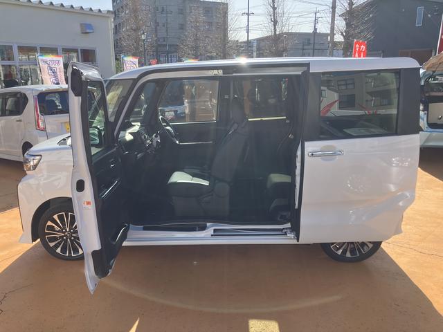 タントカスタムＲＳ　ＣＤチューナー　パノラマモニター対応カメラ保証　新車保証・まごころ保証　１年間・走行距離無制限付き　両側電動スライドドア　キーフリーシステム　ＬＥＤヘッドランプ　ＬＥＤフォグランプ　前席シートヒーター　電動パーキングブレーキ（東京都）の中古車