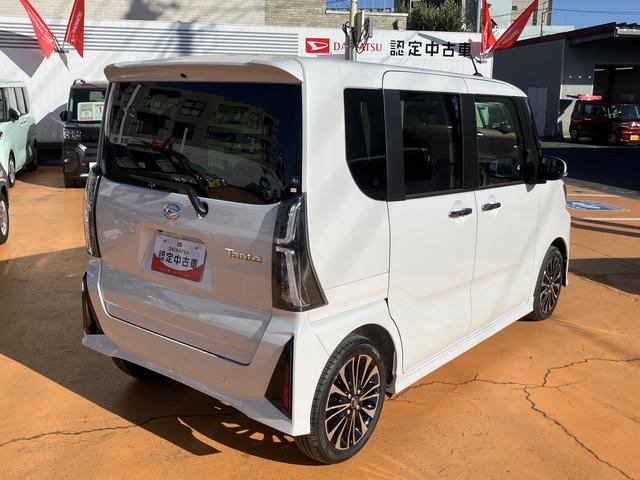 タントカスタムＲＳ　ＣＤチューナー　パノラマモニター対応カメラ保証　新車保証・まごころ保証　１年間・走行距離無制限付き　両側電動スライドドア　キーフリーシステム　ＬＥＤヘッドランプ　ＬＥＤフォグランプ　前席シートヒーター　電動パーキングブレーキ（東京都）の中古車