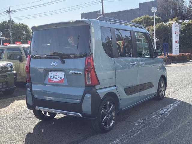 タントファンクロスターボ　純正７インチナビ　パノラマモニター保証　新車保証・まごころ保証　１年間・走行距離無制限付き　純正７インチナビ　パノラマモニター　両側電動スライドドア　ＬＥＤヘッドランプ　前席シートヒーター　シートバックテーブル　キーフリーシステム（東京都）の中古車