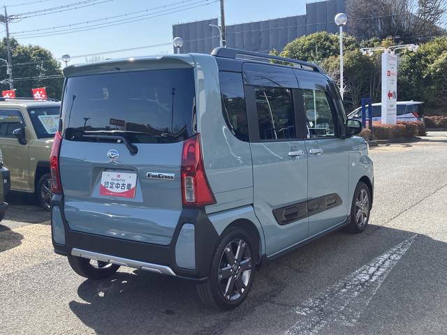 タントファンクロスターボ 純正7インチナビ パノラマモニター保証 新車保証・まごころ保証 1年間・走行距離無制限付き 純正7インチナビ パノラマモニター 両側電動スライドドア 前席シートヒーター 電動パーキングブレーキ キーフリーシステム オートライト(東京都)の中古車