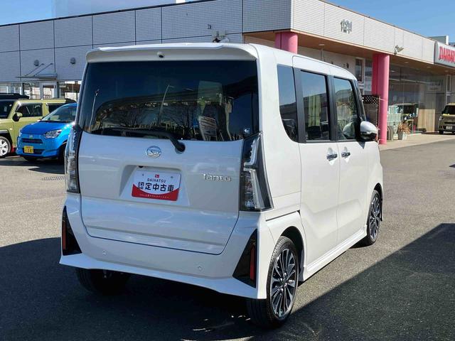 タントカスタムＲＳ　９インチディスプレイオーディオ装備インタークーラーターボエンジン　９インチスマホ連携ディスプレイオーディオ　パノラマモニター対応カメラ　両側電動スライドドア　両席シートヒーター　ＵＳＢ＆ＨＤＭＩ　電動パーキングブレーキ　ＥＴＣ（東京都）の中古車
