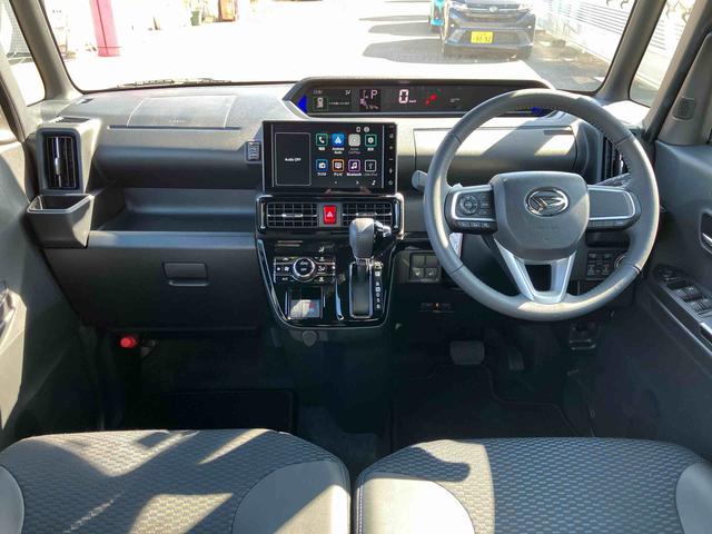 タントカスタムＲＳ　９インチディスプレイオーディオ装備インタークーラーターボエンジン　９インチスマホ連携ディスプレイオーディオ　パノラマモニター対応カメラ　両側電動スライドドア　両席シートヒーター　ＵＳＢ＆ＨＤＭＩ　電動パーキングブレーキ　ＥＴＣ（東京都）の中古車