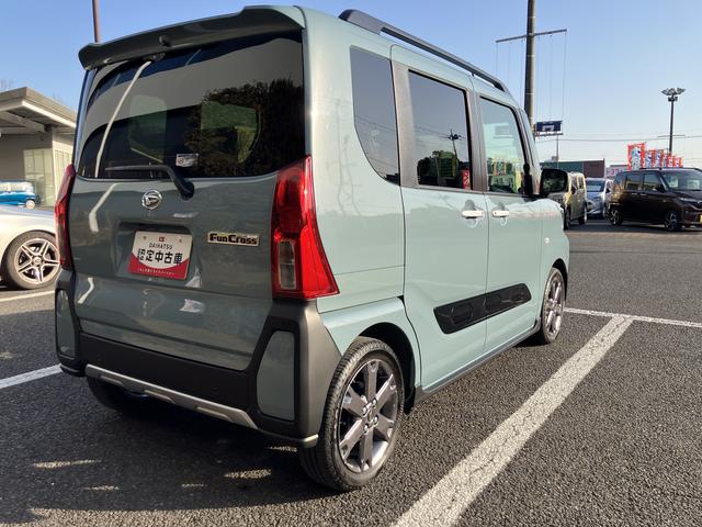 タントファンクロスターボ　両側電動スライドドア　シートヒーター保証　新車保証・まごころ保証　１年間・走行距離無制限付き　両側電動スライドドア　電動パーキングブレーキ　前席シートヒーター　ＬＥＤヘッドランプ　コーナーセンサー　キーフリーシステム（東京都）の中古車