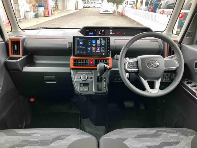 タントファンクロスターボ　９インチディスプレイオーディオ装備保証　新車保証・まごころ保証　１年間・走行距離無制限付き　９インチディスプレイオーディオ　パノラマモニター　両側電動スライドドア　前席シートヒーター　電動パーキングブレーキ　スマートパノラマパーキング（東京都）の中古車