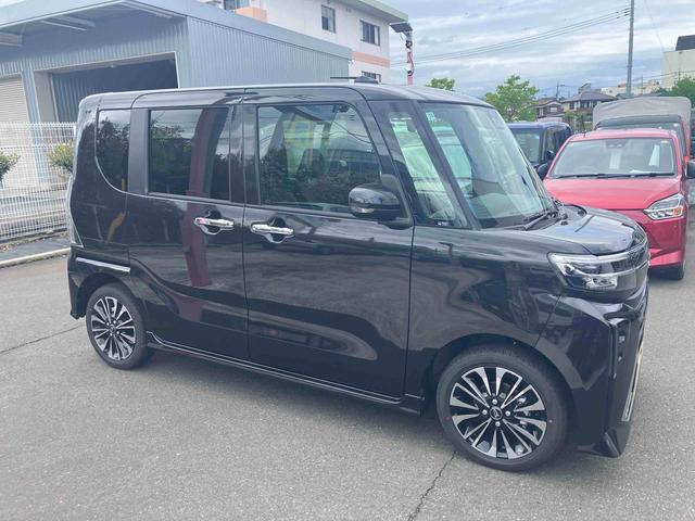 タントカスタムＲＳ　１０インチスタイリッシュナビ装備！！保証　新車保証・まごころ保証　１年間・走行距離無制限付き　走行距離２５７７ｋｍ　１０インチ純正ナビゲーション　パノラマモニター　両側電動スライドドア　ＬＥＤヘッドライト　電動パーキング　オートライト（東京都）の中古車