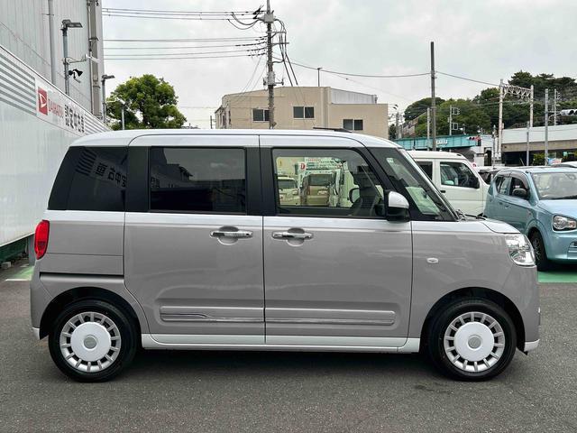 ムーヴキャンバスストライプスＧ　９インチディスプレイオーディオ装備保証　新車保証・まごころ保証　１年間・走行距離無制限付き・９インチディスプレイオーディオ装備・ＬＥＤヘッドライト装備・シートヒーター装備（東京都）の中古車