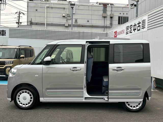 ムーヴキャンバスストライプスＧ　９インチディスプレイオーディオ装備保証　新車保証・まごころ保証　１年間・走行距離無制限付き・９インチディスプレイオーディオ装備・ＬＥＤヘッドライト装備・シートヒーター装備（東京都）の中古車