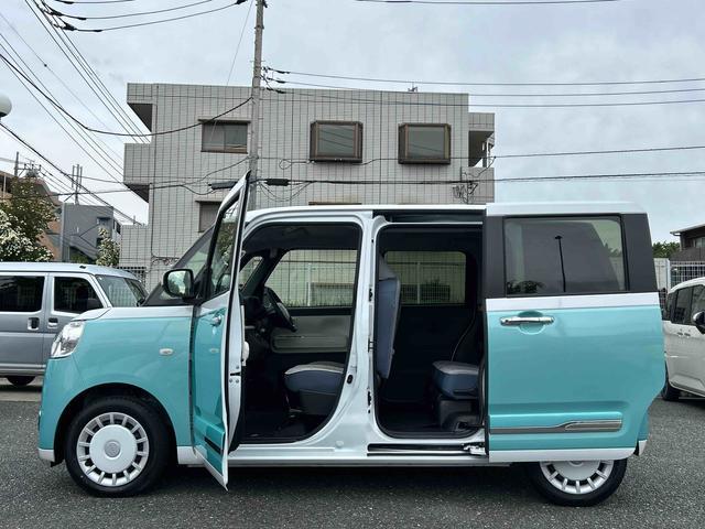 ムーヴキャンバスストライプスＧターボ９インチディスプレイオーディオ装備保証　新車保証・まごころ保証　１年間・走行距離無制限付き・９インチディスプレイオーディオ装備・ＬＥＤヘッドライト装備・シートヒーター装備（東京都）の中古車