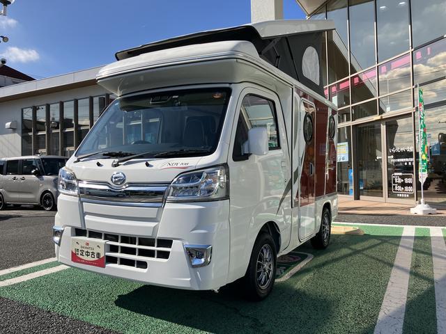 ハイゼットトラックキャンピング エクストラSA3t ナビ ETC ドラレコ保証 ・まごころ保証 1年間・走行距離無制限付き 社外7インチカーナビ バックモニター ドライブレコーダー ETC車載器 スマートアシスト3t LEDヘッドライト アルミホイール キーレス(東京都)の中古車