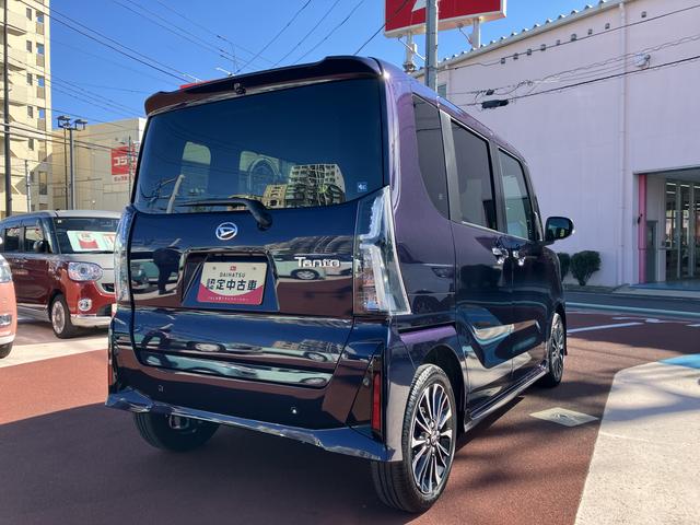 タントカスタムＲＳ保証１年間距離無制限付き　両側電動スライドドア　ＬＥＤフォグランプ　ＬＥＤヘッドランプ　前席シートヒーター　電動パーキングブレーキ　全方位カメラ　シートバックテーブル　オートライト（東京都）の中古車