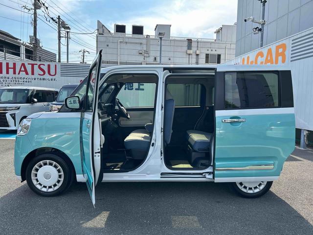 ムーヴキャンバスストライプスＧ　前席シートヒーター　電動パーキングブレーキ保証　新車保証・まごころ保証　１年間・走行距離無制限付き　前席シートヒーター　キーフリーシステム　電動パーキングブレーキ　コーナーセンサー　オートライト　ＬＥＤヘッドランプ（東京都）の中古車