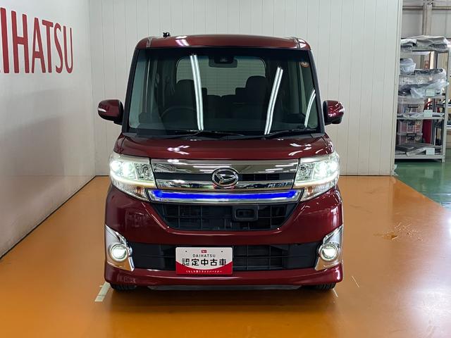 タントカスタムＲＳ　トップエディションＳＡIIスマアシ　デイライト　ミラクルオープンドア　Ｂカメラ　ステアリングスイッチ　両側オートスライドドア　Ｐスタート　エコアイドル　横滑り防止機能　誤発進抑制機能　ＥＴＣ　電動格納ミラー　キーフリー（神奈川県）の中古車