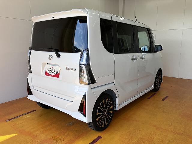 タントカスタムＲＳサポカーＳワイド適合　ミラクルオープンドア　両側オートスライドドア　電動パーキングブレーキ　ステアリングスイッチ　シートヒーター　オートエアコン　コーナーセンサー　キーフリー　Ｂカメラ（神奈川県）の中古車