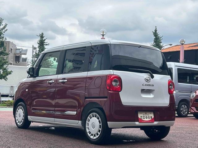 ムーヴキャンバスストライプスＧターボ　７インチナビ装備保証　新車保証・まごころ保証　１年間・走行距離無制限付き・７インチナビ・バックカメラ・ドラレコ・ＥＴＣ装備・ＬＥＤヘッドライト装備（東京都）の中古車