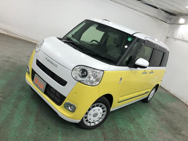 ムーヴキャンバスストライプスＧ　走行２８８３キロ／夢国ストライプ／マット１年保証距離無制限　走行距離２８８３キロ　ディスプレイオーディオ　パノラマモニター　純正マット　サイドエアバッグ　ＬＥＤヘッドランプ　アイドリングストップ　シートヒーター　両側電動スライドドア（埼玉県）の中古車