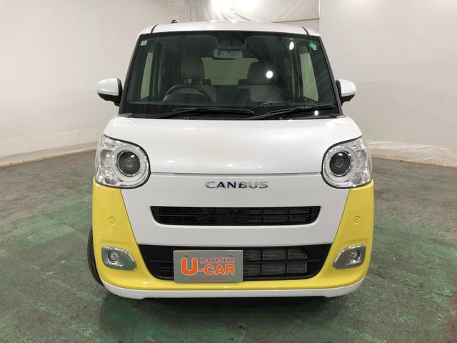 ムーヴキャンバスストライプスＧ　走行２８８３キロ／夢国ストライプ／マット１年保証距離無制限　走行距離２８８３キロ　ディスプレイオーディオ　パノラマモニター　純正マット　サイドエアバッグ　ＬＥＤヘッドランプ　アイドリングストップ　シートヒーター　両側電動スライドドア（埼玉県）の中古車