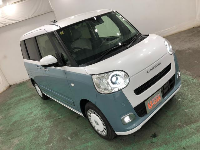 ムーヴキャンバスストライプスＧ　走行７７７９キロ／シートヒーター／マット１年保証距離無制限　走行距離７７７９キロ　純正マット　サイドエアバッグ　ＬＥＤヘッドランプ　アイドリングストップ　シートヒーター　両側電動スライドドア　プッシュボタンスタート　オート格納式ドアミラー（埼玉県）の中古車