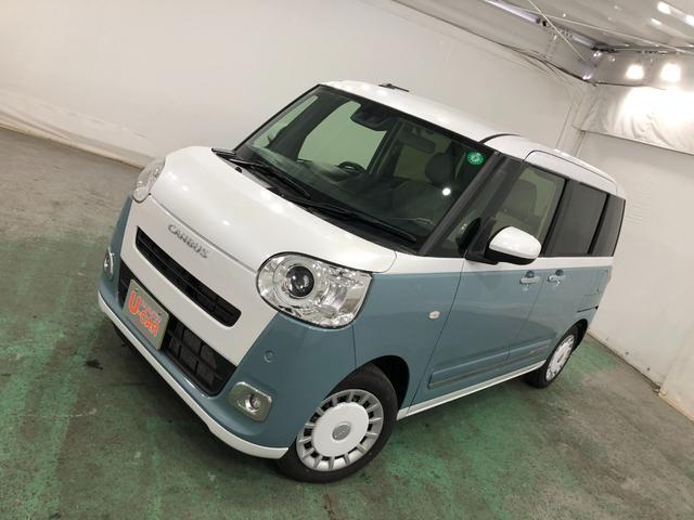 ムーヴキャンバスストライプスＧ　走行７７７９キロ／シートヒーター／マット１年保証距離無制限　走行距離７７７９キロ　純正マット　サイドエアバッグ　ＬＥＤヘッドランプ　アイドリングストップ　シートヒーター　両側電動スライドドア　プッシュボタンスタート　オート格納式ドアミラー（埼玉県）の中古車