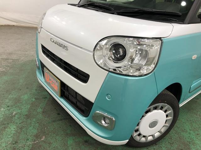 ムーヴキャンバスストライプスＧ　走行８７９４キロ／シートヒーター／純正マット１年保証距離無制限　走行距離８７９４キロ　ＵＳＢソケット　純正マット　サイドエアバッグ　ＬＥＤヘッドランプ　アイドリングストップ　シートヒーター　両側電動スライドドア　オート格納式ドアミラー（埼玉県）の中古車