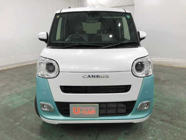 ムーヴキャンバスストライプスＧ　走行８７９４キロ／シートヒーター／純正マット１年保証距離無制限　走行距離８７９４キロ　ＵＳＢソケット　純正マット　サイドエアバッグ　ＬＥＤヘッドランプ　アイドリングストップ　シートヒーター　両側電動スライドドア　オート格納式ドアミラー（埼玉県）の中古車