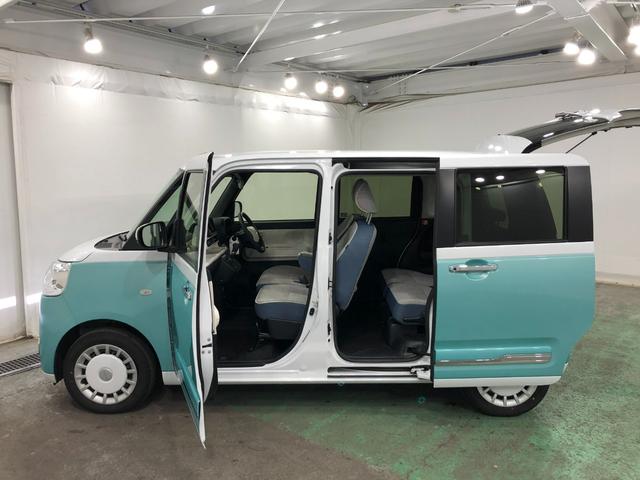 ムーヴキャンバスストライプスＧ　走行８７９４キロ／シートヒーター／純正マット１年保証距離無制限　走行距離８７９４キロ　ＵＳＢソケット　純正マット　サイドエアバッグ　ＬＥＤヘッドランプ　アイドリングストップ　シートヒーター　両側電動スライドドア　オート格納式ドアミラー（埼玉県）の中古車