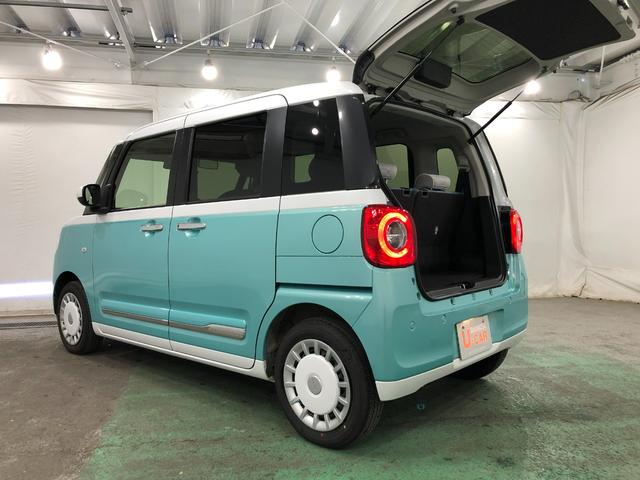 ムーヴキャンバスストライプスＧ　走行８７９４キロ／シートヒーター／純正マット１年保証距離無制限　走行距離８７９４キロ　ＵＳＢソケット　純正マット　サイドエアバッグ　ＬＥＤヘッドランプ　アイドリングストップ　シートヒーター　両側電動スライドドア　オート格納式ドアミラー（埼玉県）の中古車