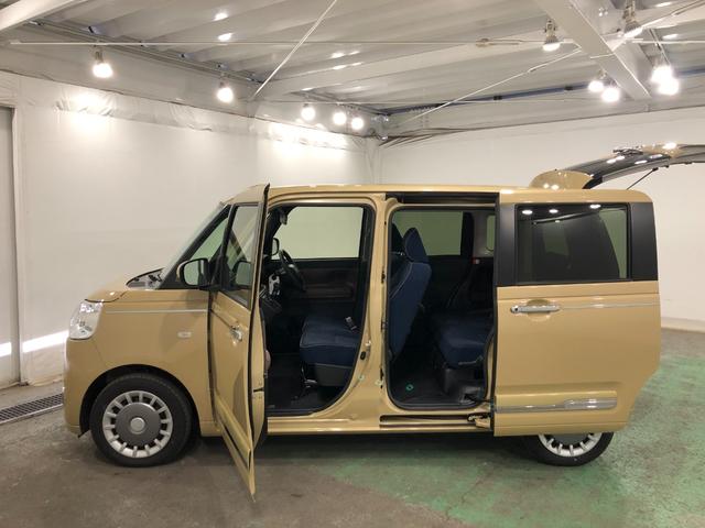 ムーヴキャンバスセオリーGターボ 走行3600キロナビ/全周囲カメラ一年保証・走行距離無制限走行3600キロ フルセグナビ ブルートゥース 全周囲カメラ クリアランスソナー オートライト LEDヘッドライト シートヒーター 両側電動スライドドア(埼玉県)の中古車