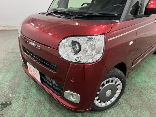ムーヴキャンバスセオリーGターボ 走行263キロ/ディスプレイオーディオクルコン シートヒーター ワイヤレス充電 1年保証・走行距離無制限 バックカメラ サイドエアバック クリアランスソナー オートマチックハイビーム オートライト LEDヘッドライト 両側電動スライドドア(埼玉県)の中古車