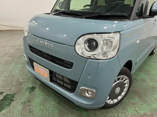 ムーヴキャンバスセオリーＧターボ　走行１５８２キロ／パノラマモニター／マット１年保証距離無制限　走行距離１５８２キロ　ディスプレイオーディオ　パノラマモニター　サイドエアバッグ　ＬＥＤヘッドランプ　シートヒーター　両側電動スライドドア　オート格納式ドアミラー　キーフリー（埼玉県）の中古車