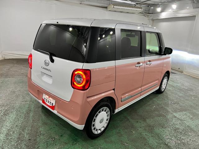 ムーヴキャンバスストライプスG 走行2366キロ/LEDヘッドランプ/マット禁煙車 ワンオーナー 1年保証距離無制限 新車保障継承 走行距離2366キロ 純正マット サイドエアバッグ LEDヘッドランプ アイドリングストップ シートヒーター 両側電動スライドドア(埼玉県)の中古車
